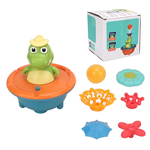 Ghzste Baby Bad Spielzeug, Kinder Wasser Sprinkler Spielzeug, Batteriebetriebener Alligator Bad Spielzeugsprinkler mit LED Light Music Spray Wasser Bad Dusche Baby Badezimmerbad Pool von Ghzste