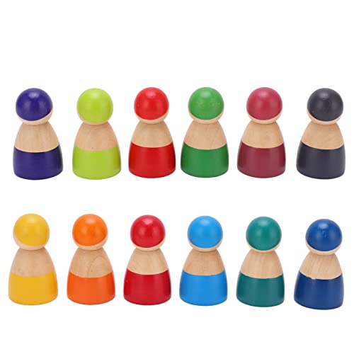 Ghzste Buntes Hölzernen Peg-Puppenspielzeugset, Stimuliert die Fantasie, Verbessert die ästhetische Kognition, Verbessert die Hand-Auge-Koordination, 7 cm Hohe Peg-Menschen für Kinder, Ghzste Buntes Hölzernen Peg-Puppenspielzeugset, Stimuliert die Fantasie, Verbessert die ästhetische Kognition, Verbessert die Hand-Auge-Koordination, 7 cm Hohe Peg-Menschen für Kinder, von Ghzste