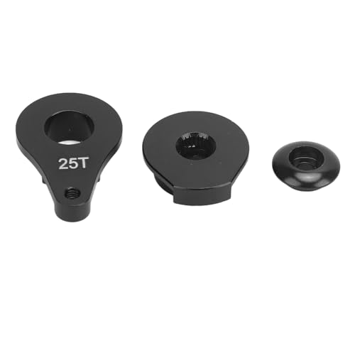 Ghzste Einstellbare 25 -t -Servo -Arm -Aluminium -Legierungsteigerauto -Lenkerarm für 1/10 RC -Autospielzeug (Schwarz) von Ghzste