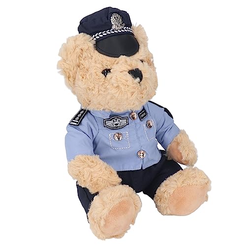 Ghzste Sitzend Brauner Teddybär Gefülltes Tier Weicher Bären Plüsch Spielzeug Polizist Plüsch Bären Spielzeug Cartoon Ausgestopft Pelzig Verkehr Offizier Bärplüschplüsch für Kinder (Type 2) von Ghzste