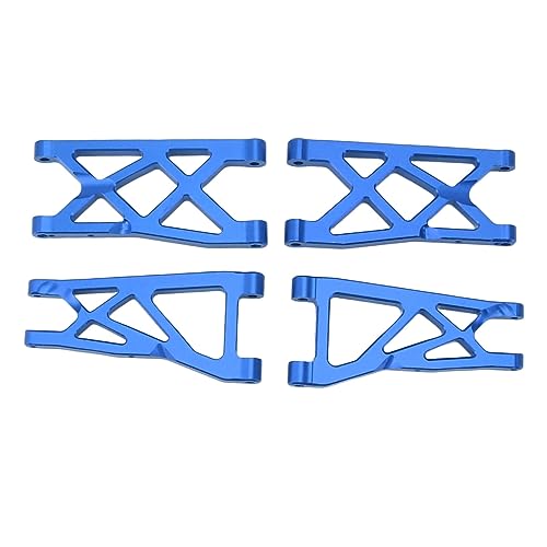 Ghzste Vorder- und Hinterradaufhängungsarm-Set aus Aluminiumlegierung, Verschleißfest, Stark, RC-Schwingenarm-Set für ARRMA SENTON 1/10 (Blau) von Ghzste