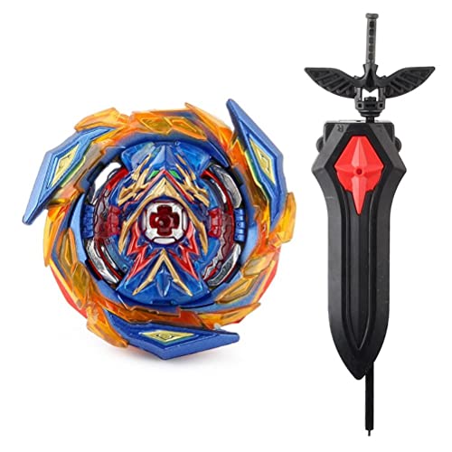 Kämpfende Top -Set Spinning Topsmetal Gyroscope Toys Battling Tops Spielzeug mit Aufklebern Geschenks für Jungens Kinder (Z/B-163a (gelbblau) von Ghzste