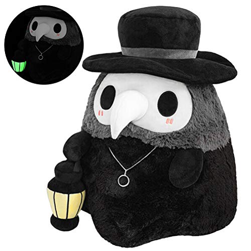 Plague Doctor Plüschtier,20CM Neuartige leuchtende Cartoon weiches Kissen Puppenspielzeug, Sofakissen umarmt Plüschtier Geschenke für Kinder Geburtstag von Ghzste