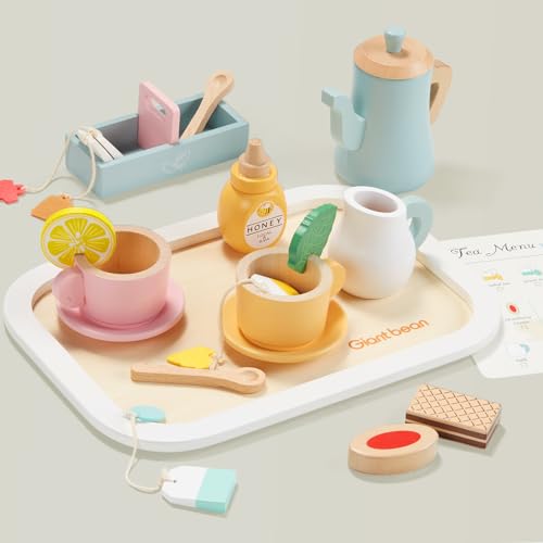 Giant bean Teeservice Kinder Holz, Teeservice aus Holz für kleine Mädchen, 21 Spielküche Zubehör, Geschenke für Kleinkinder, 1 2 3 4 5 6 Kinderküche Zubehör Tea Giant bean Teeservice Kinder Holz, Teeservice aus Holz für kleine Mädchen, 21 Spielküche Zubehör, Geschenke für Kleinkinder, 1 2 3 4 5 6 Kinderküche Zubehör Tea von Giant bean