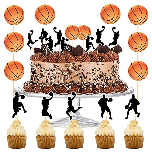 Giantree 24 Stück Basketball Deko Cake Toppers, Basketball Aktion Kuchen Topper Tortenaufleger, Basketball Tortendeko für Junge Kuchendeko Geburtstag Sport Thema Party Kuchen Dekorationen Giantree 24 Stück Basketball Deko Cake Toppers, Basketball Aktion Kuchen Topper Tortenaufleger, Basketball Tortendeko für Junge Kuchendeko Geburtstag Sport Thema Party Kuchen Dekorationen von Giantree