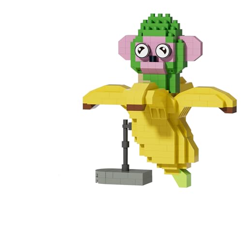 Giaonlgy Italian Brainrot 3D Bausteinfiguren, Tung Tung Tung Sahur, Tralalero Tralala Spielzeugfiguren, Lustige Sammlerfigur für Meme-Fans, Brainrot Geschenkset für Kinder und Erwachsene (Bananini) von Giaonlgy