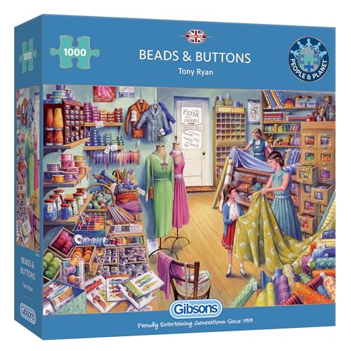 Gibsons Beads & Buttons Puzzle, 1000 Teile von Gibsons