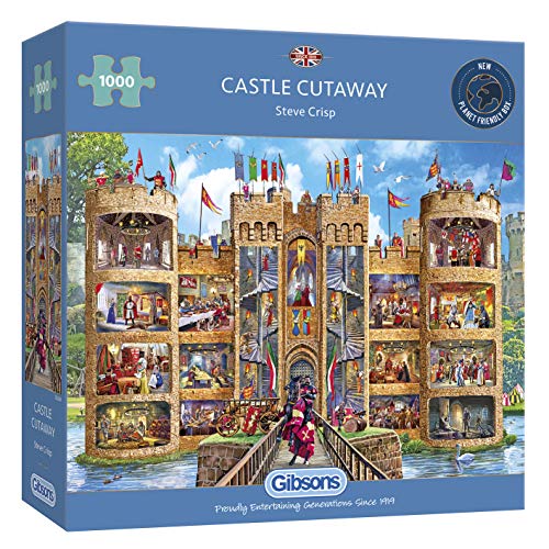 Castle Cutaway 1000 Teile Puzzle für Erwachsene | Nachhaltiges Puzzle für Erwachsene | 100% recyceltes Premium-Pad | Tolles Geschenk für Erwachsene | Gibsons Games von Gibsons