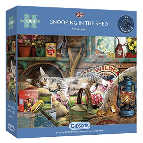 Gibsons G6248 Katze Snoozing In The Shed Puzzle (1000 Teile), verschieden von Gibsons