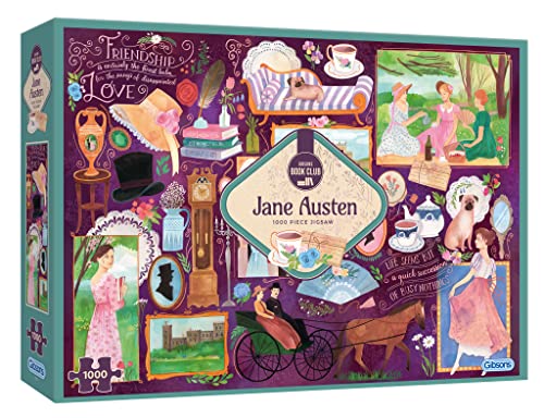 Jane Austen - Book Club 1000 Teile Puzzle | Nachhaltiges Puzzle für Erwachsene | Premium 100% recyceltes Brett | Tolles Geschenk für Erwachsene | Gibsons Games von Gibsons
