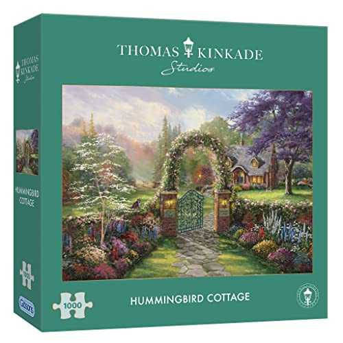 Kolibri Cottage 1000 Teile Puzzle für Erwachsene | Thomas Kinkade | Nachhaltiges Puzzle für Erwachsene | Premium 100% recyceltes Brett | Tolles Geschenk für Erwachsene | Gibsons Games von Gibsons