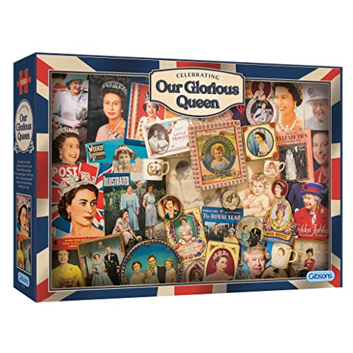 Our Glorious Queen 1000 Teile Puzzle | Nachhaltiges Puzzle für Erwachsene | Premium 100% recyceltes Brett | Gibsons Games von Gibsons