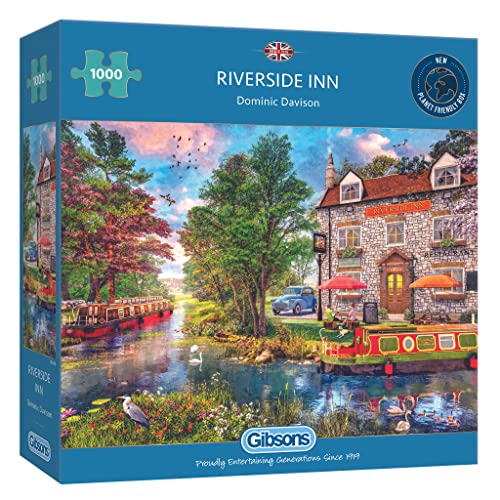 Riverside Inn 1000 Teile Puzzle | Nachhaltiges Puzzle für Erwachsene | Premium 100% Recyceltes Board | Tolles Geschenk für Erwachsene | Gibsons Spiele von Gibsons