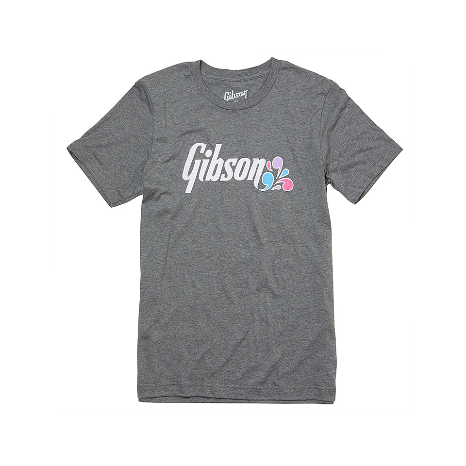 Gibson Floral Logo Grey S T-Shirt von Gibson