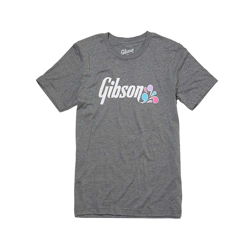 Gibson Floral Logo Grey XS T-Shirt Gibson Floral Logo Grey XS T-Shirt von Gibson