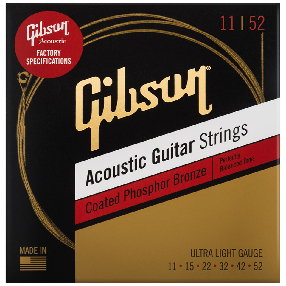 Gibson SAG-CPB11 Phosphor Bronze coated, 011-052 Saiten Westerngitarre von Gibson