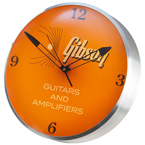 Gibson Vintage Lighted Wall Clock - Kalamazoo Orange Geschenkartikel von Gibson