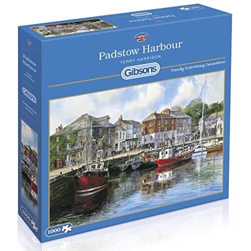 Gibsons Padstow Harbour von Terry Harrison Puzzle, Hafen von Padstow, 1000 Teile von Gibsons