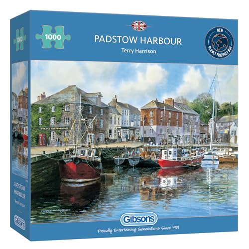 Gibsons Padstow Harbour von Terry Harrison Puzzle, Hafen von Padstow, 1000 Teile von Gibsons