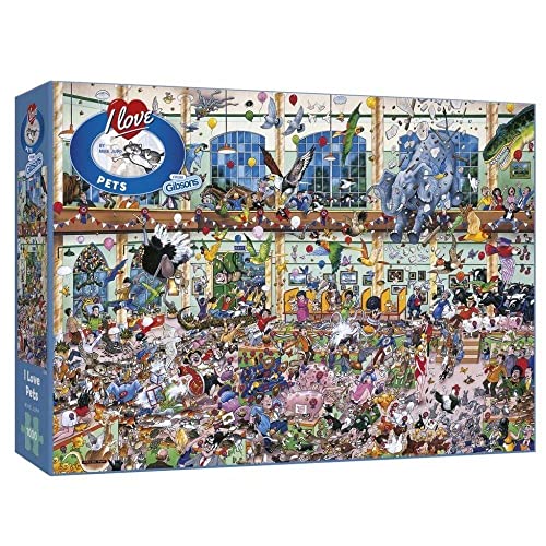 Gibsons Puzzle I Love Pets Puzzle, Tiermotiv, 1000 Teile von Gibsons