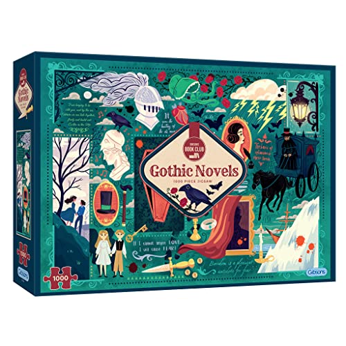 Gothic Novels - Book Club 1000 Teile Puzzle | Nachhaltiges Puzzle für Erwachsene | Premium 100% recycelter Karton | Tolles Geschenk für Erwachsene | Gibsons Games von Gibsons