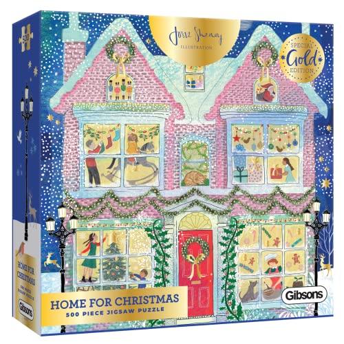 Home for Christmas 500 Teile Puzzle | Weihnachtspuzzle | Nachhaltiges Puzzle für Erwachsene | Premium 100% recyceltes Brett | tolles Geschenk für Erwachsene | Gibsons Spiele von Gibsons