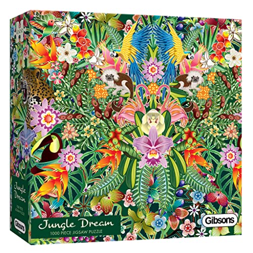 Jungle Dream 1000 Teile Puzzle | Weißes Logo Puzzle | Nachhaltiges Puzzle für Erwachsene | Premium 100% recyceltes Brett | Tolles Geschenk für Erwachsene | Gibsons Spiele Jungle Dream 1000 Teile Puzzle | Weißes Logo Puzzle | Nachhaltiges Puzzle für Erwachsene | Premium 100% recyceltes Brett | Tolles Geschenk für Erwachsene | Gibsons Spiele von Gibsons