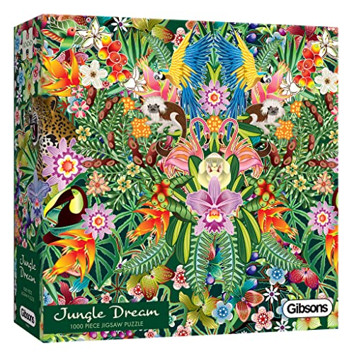 Jungle Dream 1000 Teile Puzzle | Weißes Logo Puzzle | Nachhaltiges Puzzle für Erwachsene | Premium 100% recyceltes Brett | Tolles Geschenk für Erwachsene | Gibsons Spiele von Gibsons