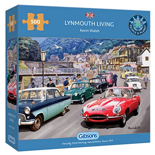 Gibsons Games Lynmouth Living 500 Teile Puzzle | Auto Puzzle | Nachhaltiges Puzzle für Erwachsene | Premium 100% Recyceltes Brett | Tolles Geschenk für Erwachsene | von Gibsons