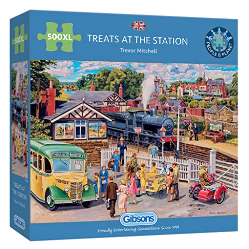 Gibsons Games Treats at the Station 500XL Piece Jigsaw Puzzle | Großes Puzzleteil | Nachhaltiges Puzzle für Erwachsene | Premium 100% Recycled Board | Tolles Geschenk für Erwachsene | von Gibsons