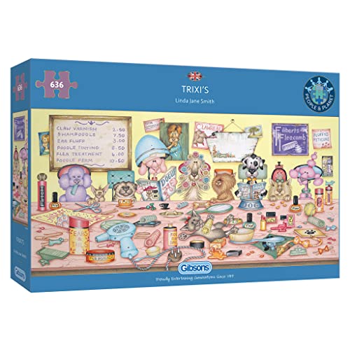 Trixi's 636 Teile Panorama Puzzle | Hundepuzzle | Linda Jane Smith | nachhaltiges Puzzle für Erwachsene | tolles Geschenk für Erwachsene | Gibsons Spiele von Gibsons