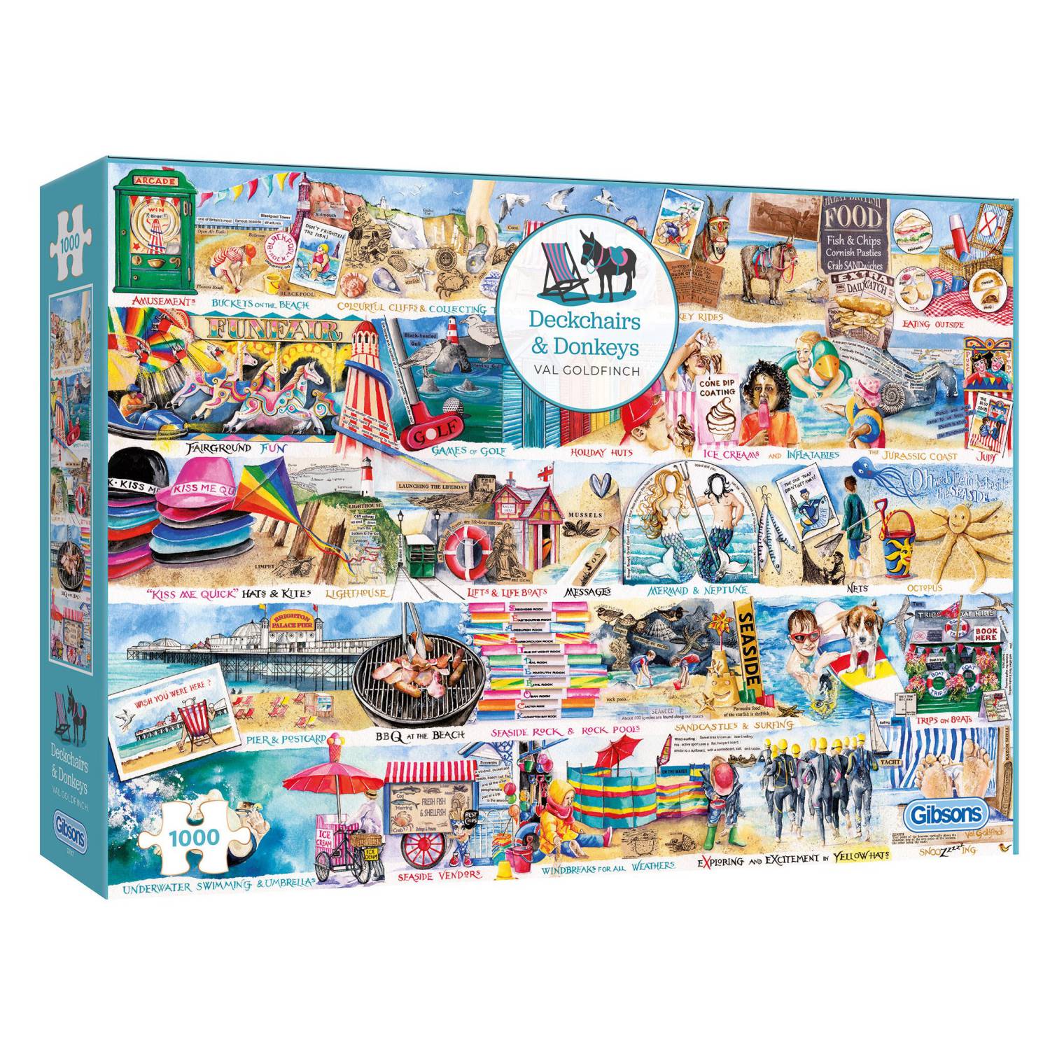 Gibsons Puzzle 1000 Teile - Deckchairs and Donkeys - Gibsons Puzzle 1000 Teile - Deckchairs and Donkeys - von Gibsons Puzzle