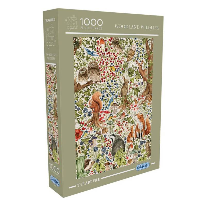 Gibsons Puzzle 1000 Teile – The Art File: Woodland Wildlife - von Gibsons Puzzle