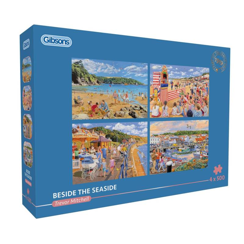 Gibsons Puzzle 4 x 500 Teile - Beside the Seaside - von Gibsons Puzzle