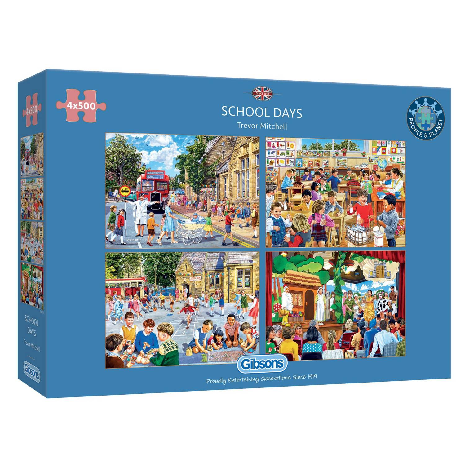 Gibsons Puzzle 4 x 500 Teile - School Days - Gibsons Puzzle 4 x 500 Teile - School Days - von Gibsons Puzzle