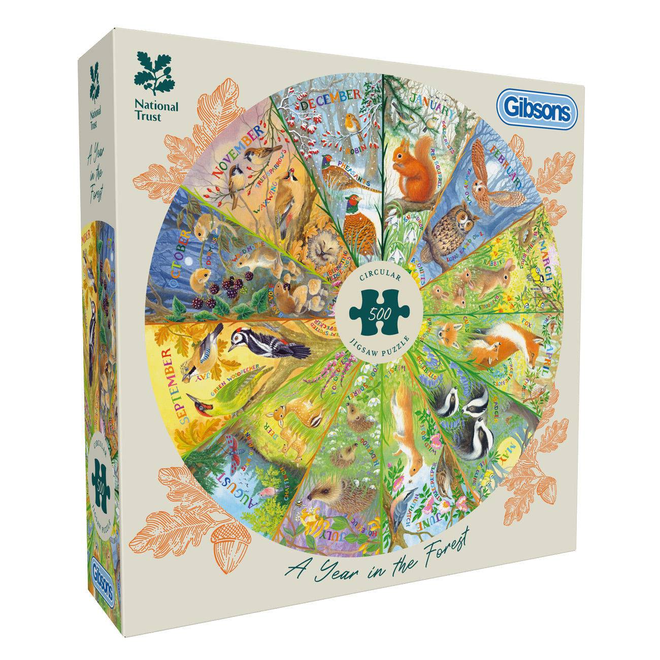 Gibsons Puzzle 500 Teile - National Trust: A Year in the Forest - von Gibsons Puzzle