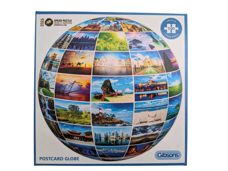 Gibsons Puzzle 500 Teile - Postcard Globe - Gibsons Puzzle 500 Teile - Postcard Globe - von Gibsons Puzzle