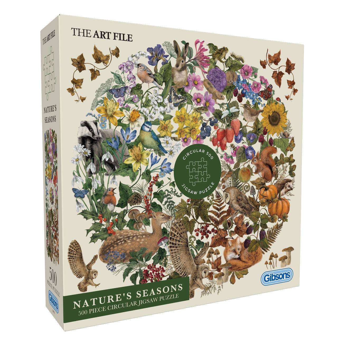 Gibsons Puzzle 500 Teile - The Art File: Nature's Seasons - von Gibsons Puzzle
