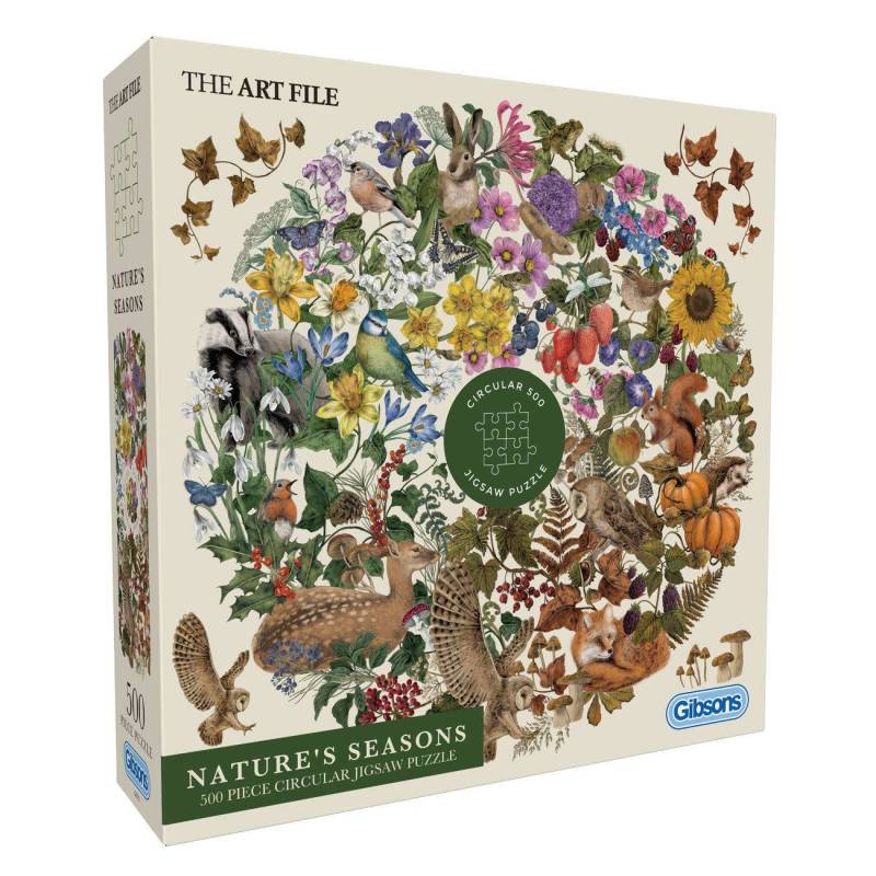 Gibsons Puzzle 500 Teile - The Art File: Nature's Seasons - von Gibsons Puzzle