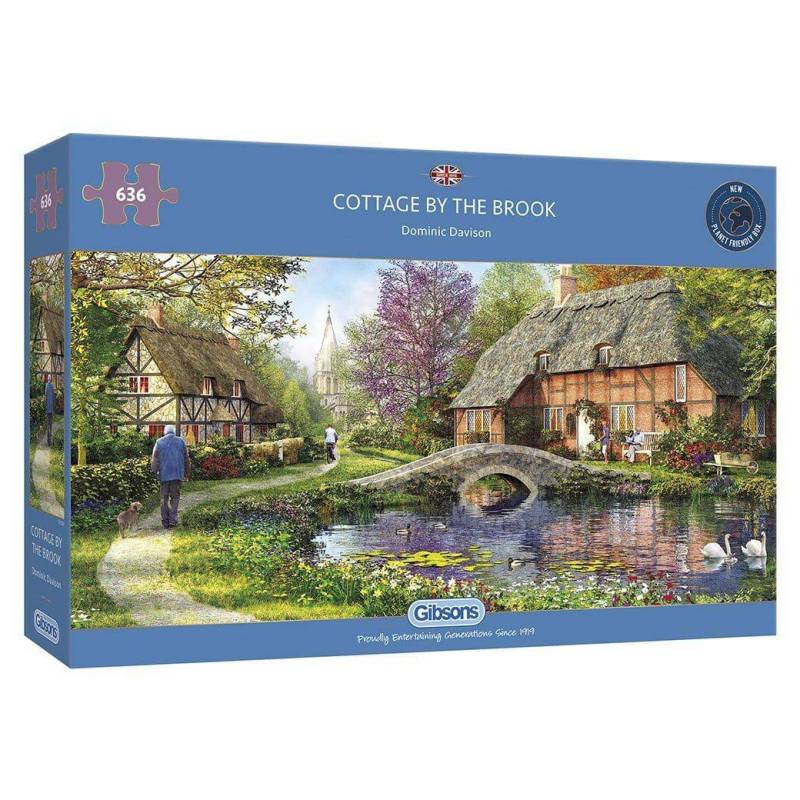 Gibsons Puzzle 636 Teile - Cottage by the Brook - von Gibsons Puzzle