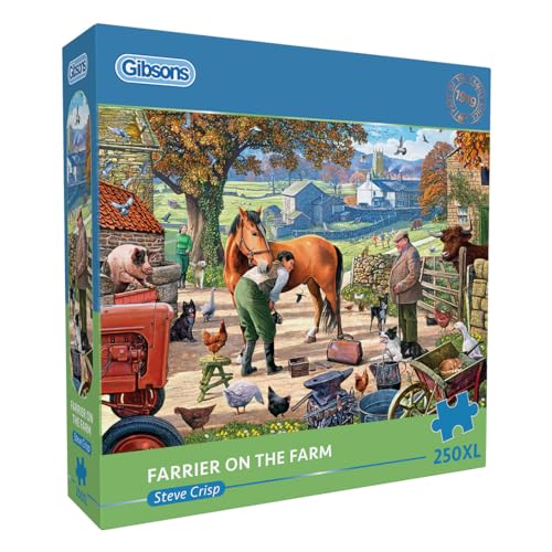 250XL-Puzzle "Farrier on the Farm", ländliches Puzzle, extra großes Puzzle, 100 % recyceltes Premium-Karton, tolles Geschenk für Erwachsene, Gibsons Games, G2727 250XL-Puzzle "Farrier on the Farm", ländliches Puzzle, extra großes Puzzle, 100 % recyceltes Premium-Karton, tolles Geschenk für Erwachsene, Gibsons Games, G2727 von Gibsons