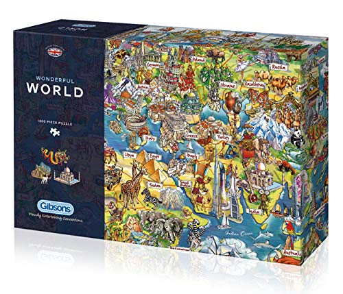 Wonderful World 1000 Piece Jigsaw Puzzle | Sustainable Jigsaw Puzzle for Adults | Premium 100% Recycled Board | Great Gift for Adults | Gibsons Games von Gibsons