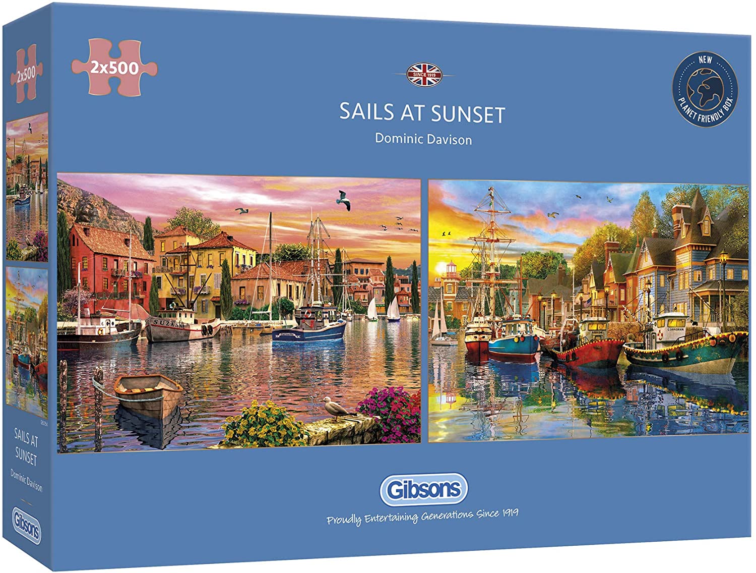 Gibsons 2 Puzzles - Sails at Sunset 500 Teile Puzzle Gibsons-G5054 Gibsons 2 Puzzles - Sails at Sunset 500 Teile Puzzle Gibsons-G5054 von Gibsons
