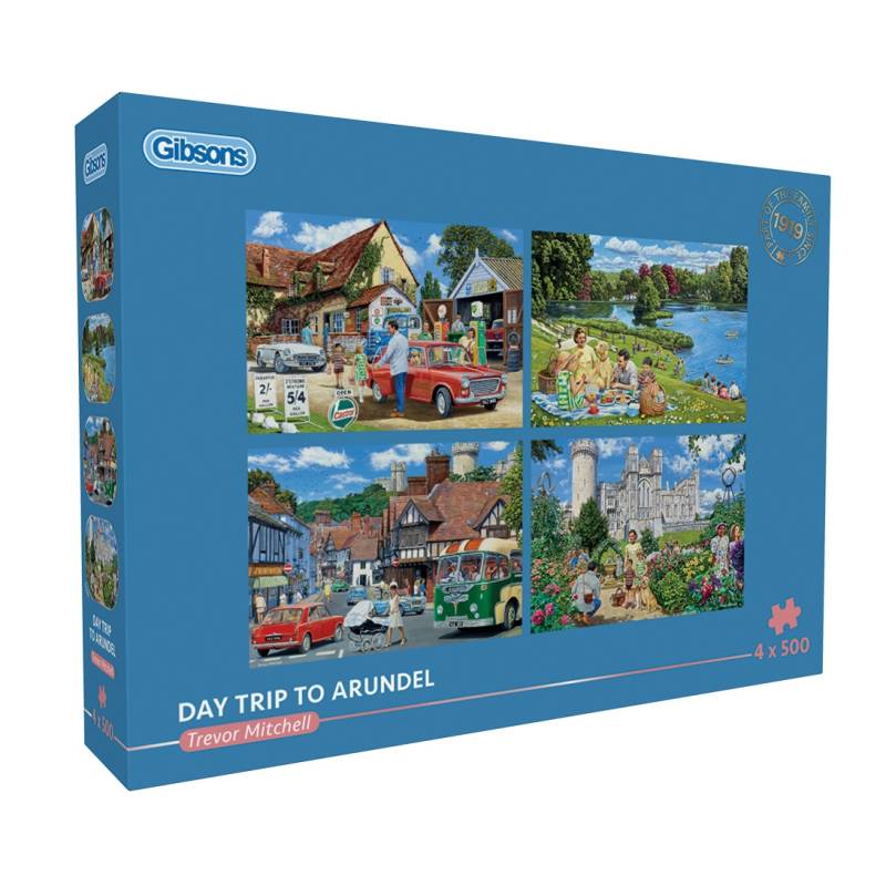 Gibsons 4 Puzzles - Ausflug mit der Familie 500 Teile Puzzle Gibsons-G5067 von Gibsons