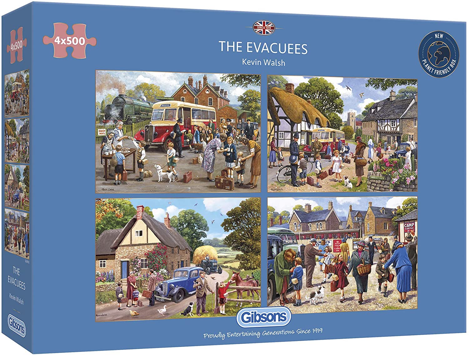 Gibsons 4 Puzzles - The Evacuees 500 Teile Puzzle Gibsons-G5056 von Gibsons