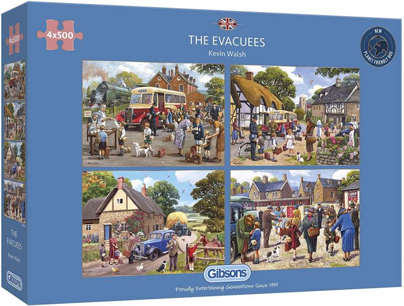 Gibsons 4 Puzzles - The Evacuees 500 Teile Puzzle Gibsons-G5056 von Gibsons
