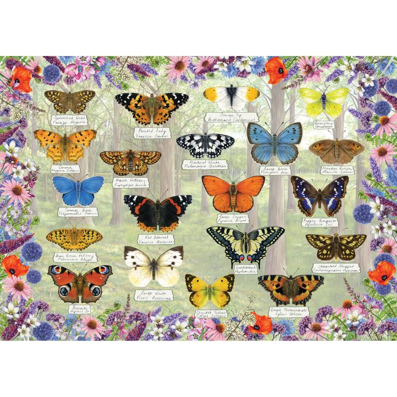Gibsons Beautiful Butterflies 1000 Teile Puzzle Gibsons-G6366 von Gibsons