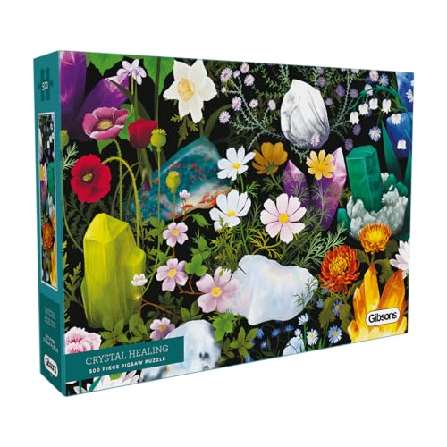 Gibsons Crystal Healing 500-teiliges Puzzle, schöne bunte Kristalle, Natur-Kunstwerk, nachhaltiges Puzzle für Erwachsene, Teenager, hochwertiges 100% recyceltes Brett, tolles Geschenk, Gibsons Games von Gibsons