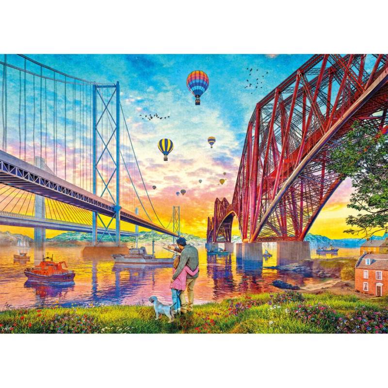 Gibsons Drei Brücken Überqueren 1000 Teile Puzzle Gibsons-G6424 von Gibsons