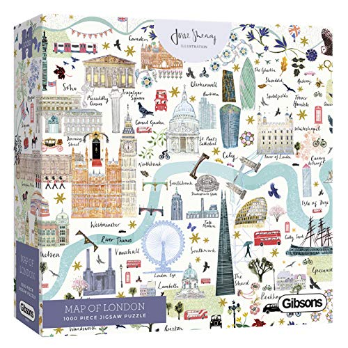 Gibsons G6606 White Logo Collection Map of London Puzzle 1000 Teile von Gibsons